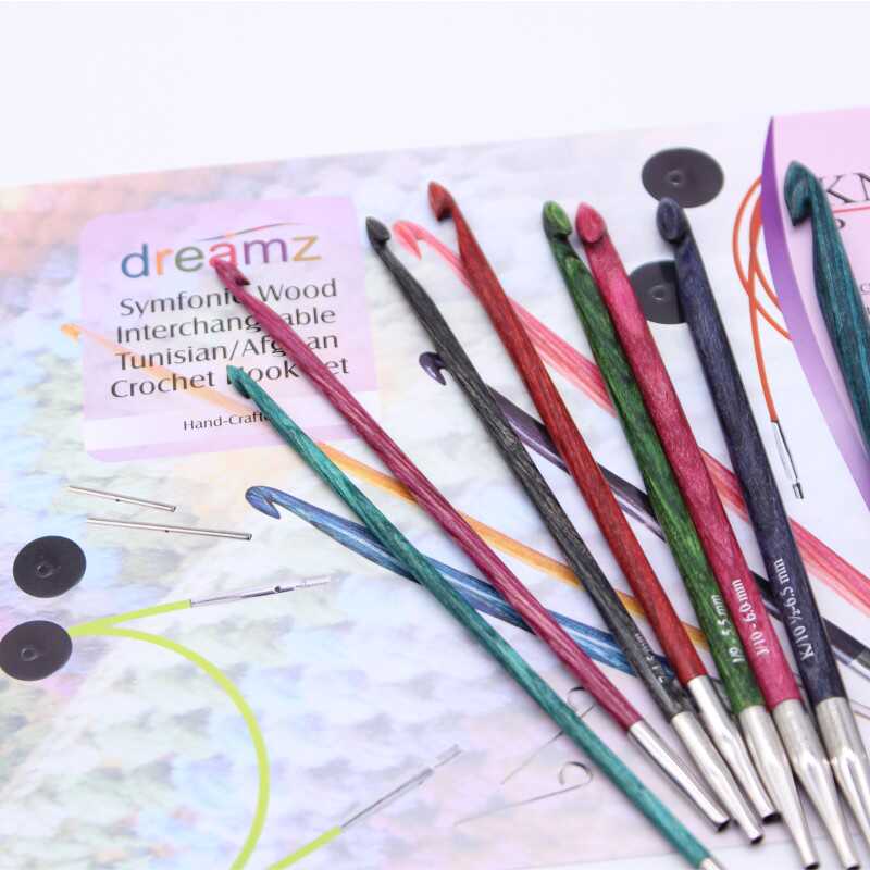 Knitpro桦木阿富汗钩针diy毛线针
