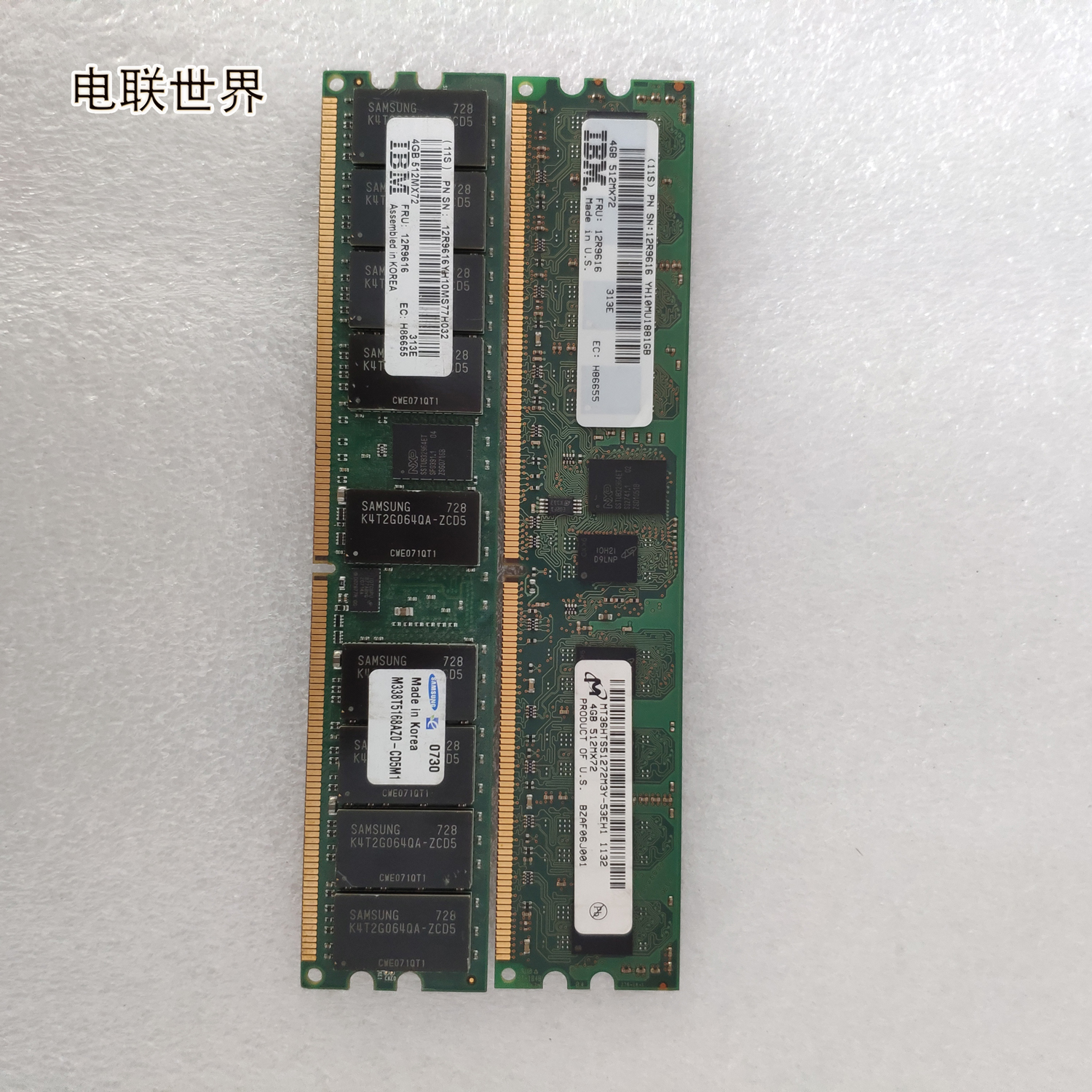 IBM小型机内存4GB 512Mx72 DDR2 533 CL4 ECC REG原装12R9616