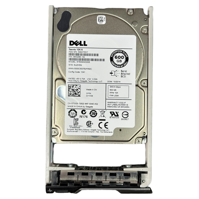 DELL 600G 07YX58 ST600MM0006 10K 6GB 2.5寸 SAS 服务器硬盘