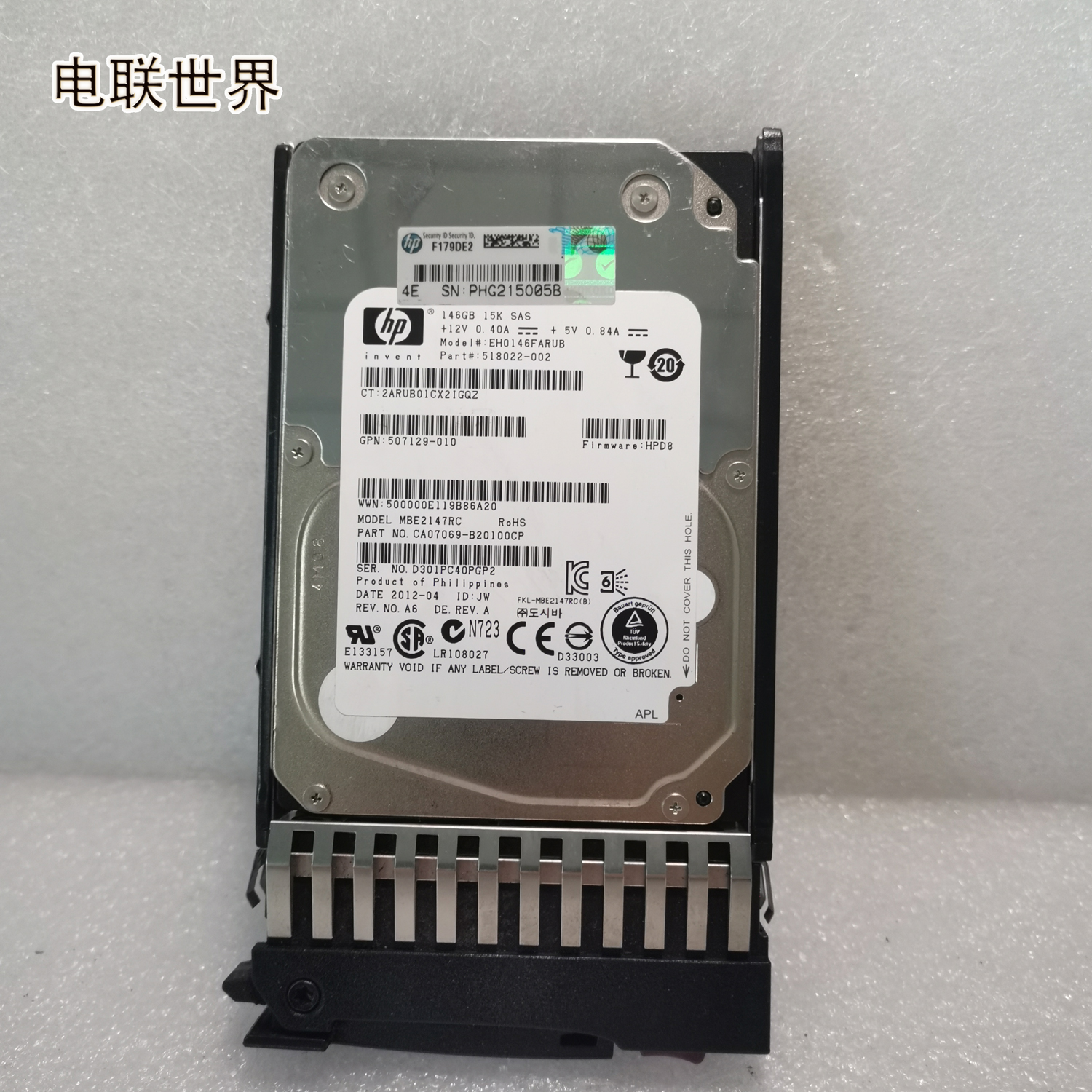 HP507129-010 518022-002 512744-001 MBE2147RC 146G 15KSAS硬盘