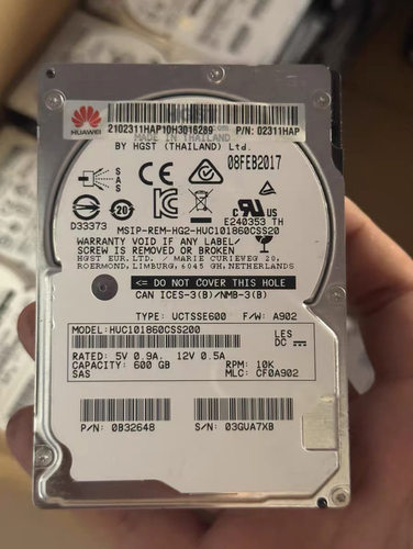 华为02311HAP 600G SAS 12GB 2.5寸服务器硬盘，默认顺丰陆运到付