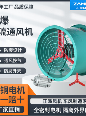 正派巨派CBF/BAF防爆轴流风机厂房仓库喷粉喷塑房密封防静电通风