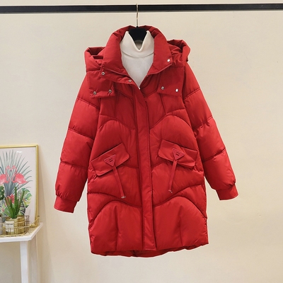 中长款宽松棉衣棉服女冬季大码