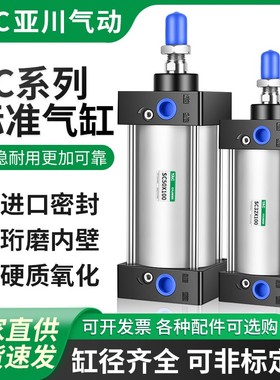 SC标准气缸小型气动大推力SC32X40X50X63X80X100X125X160X200X75S