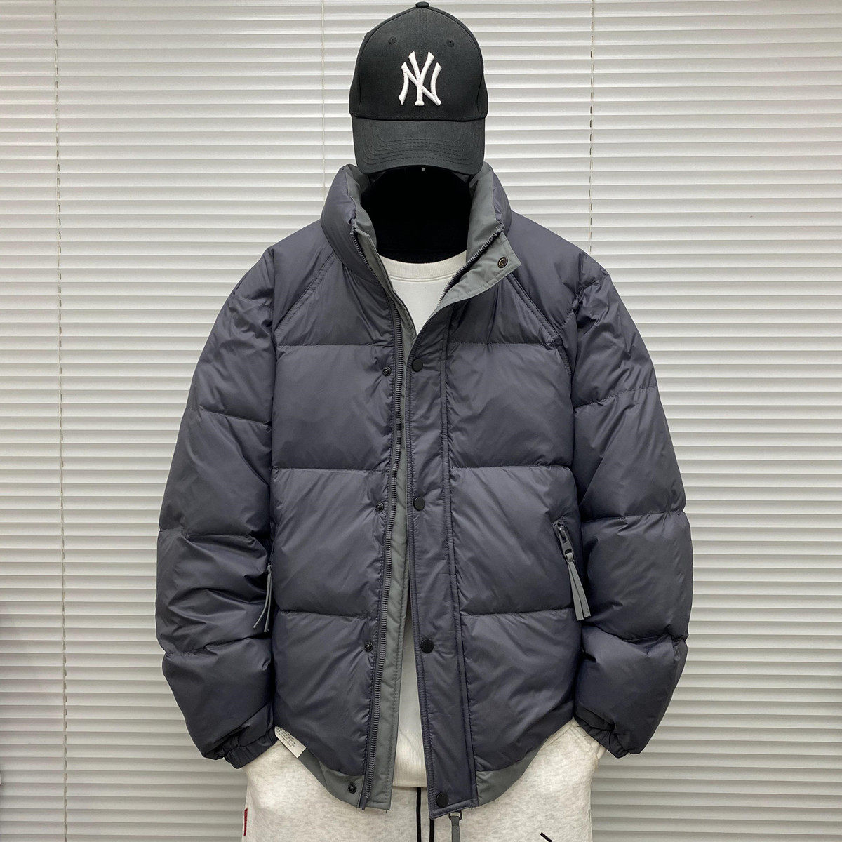 50鸭绒立领羽绒衣服男士冬季装大码青少年日系休闲薄款保暖外套潮