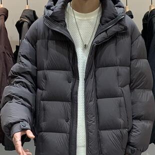 90绒子220g+无胆直充加厚重磅连帽羽绒服男士冬季新款保暖面包服