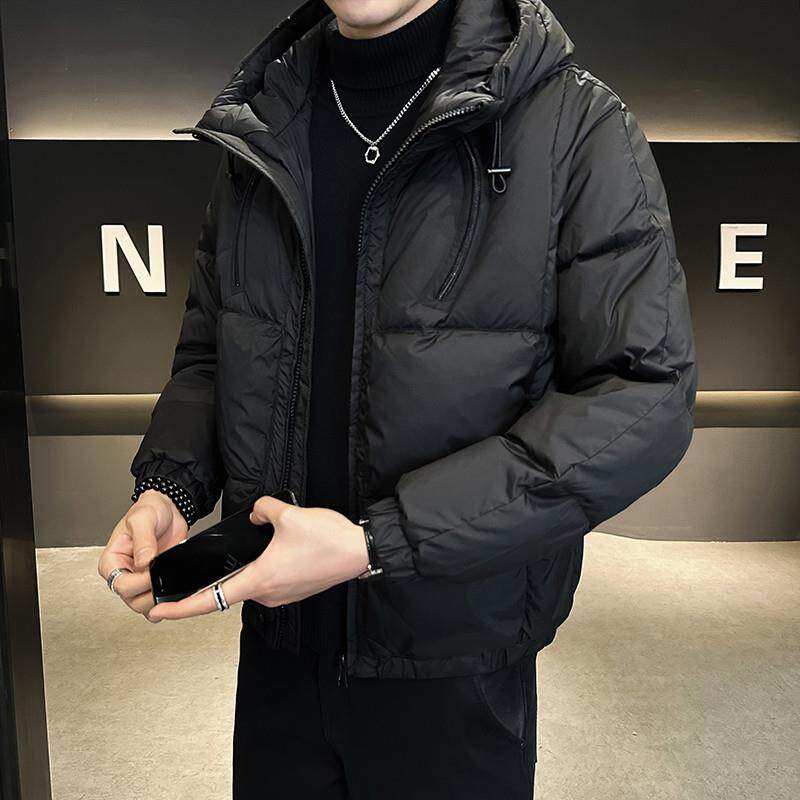 白鸭绒羽绒服男士冬季2025新款潮正品牌短款加厚保暖外套男款冬装