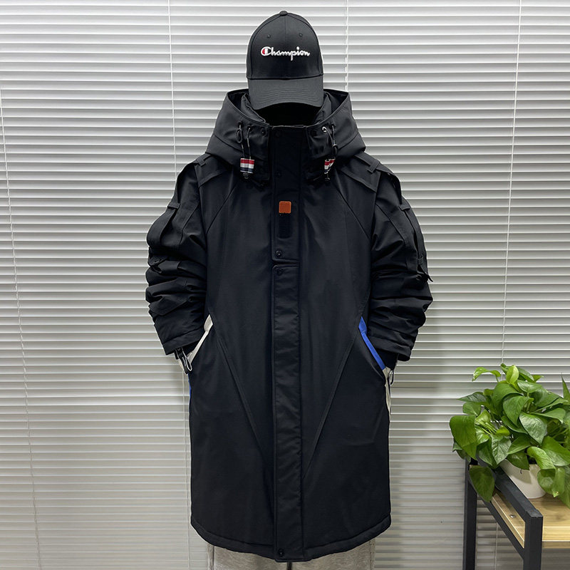 派克羽绒服中长款男2025新款秋冬季加厚潮牌青少年初高中学生外套