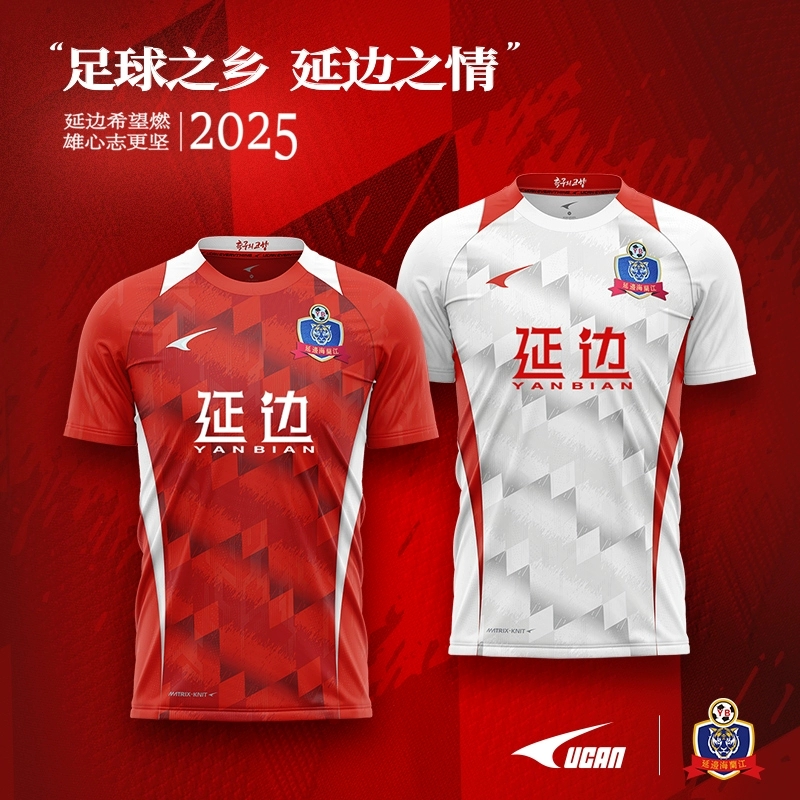 UCAN锐克25赛季延边龙鼎足球俱乐部主场足球服正版中甲球员版定制