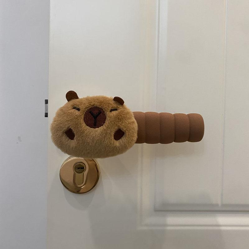 卡皮巴拉门把手保护套防撞防静电儿童宝宝防撞门把手套门装饰可爱