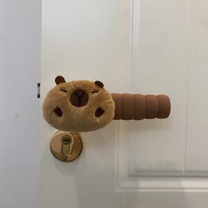 卡皮巴拉门把手保护套防撞防静电儿童宝宝防撞门把手套门装饰可爱