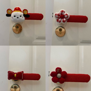 新家装饰品门挂件新年房间氛围装扮圣诞挂饰门把手套门后防撞