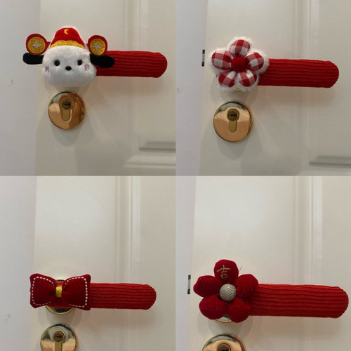 新家装饰品门挂件新年房间氛围装扮圣诞挂饰门把手套门后防撞