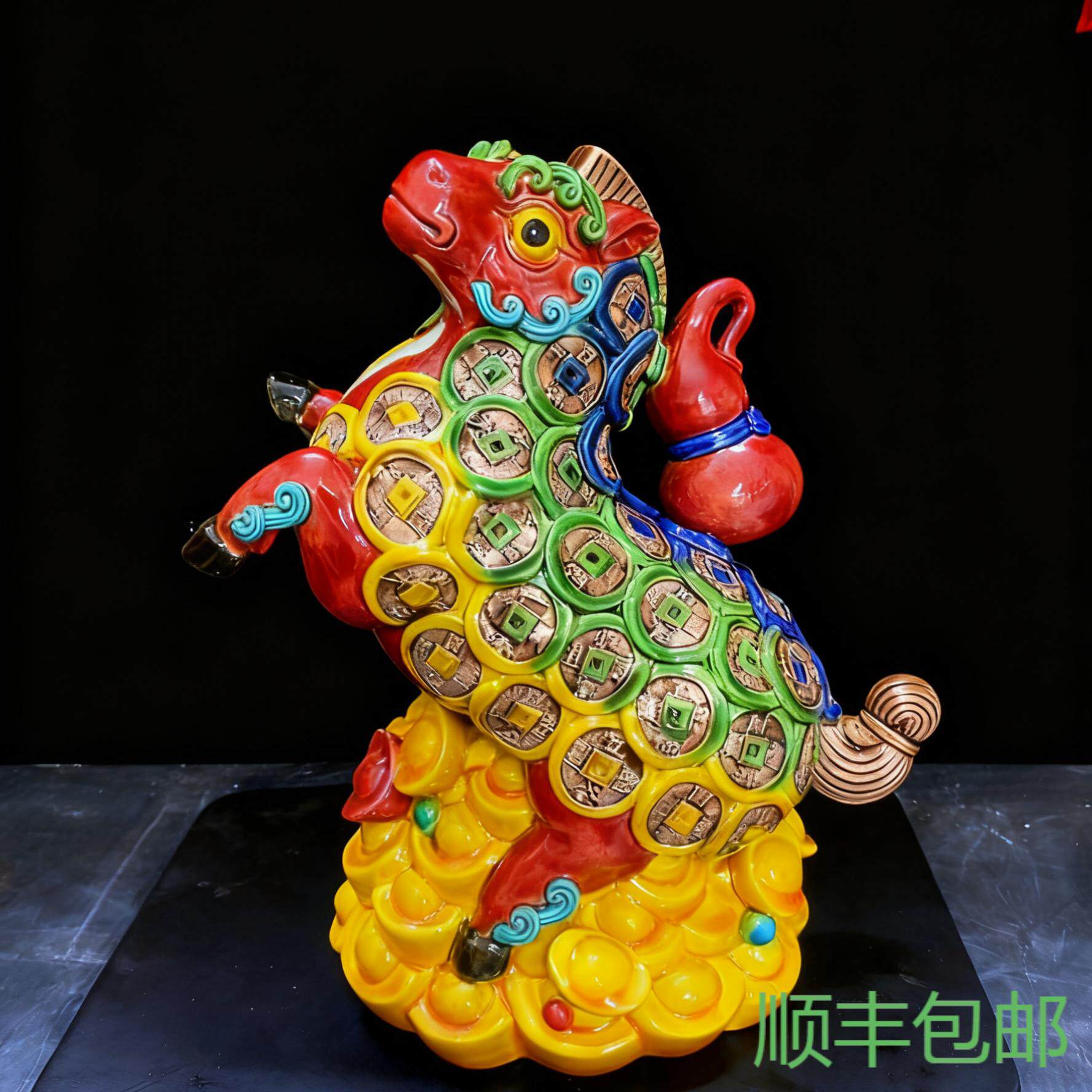 马年生肖手工交趾陶马到成功摆件