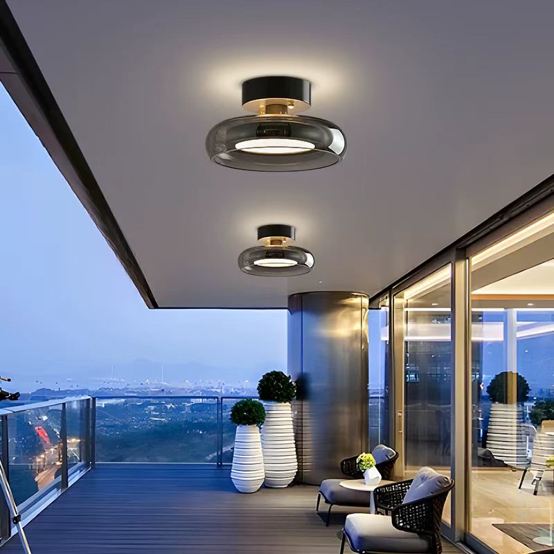 过道灯走廊灯玄关入户门厅灯玻璃轻奢高级感楼梯衣帽间阳台吸顶灯