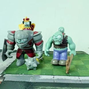 正版植物大战僵尸发光近卫巨人铁桶路障僵尸机枪豌豆射手模型手办