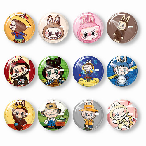 LABUBU冰箱贴卡通拉布布磁吸贴入户门洗衣机柜子磁性式装饰贴车贴