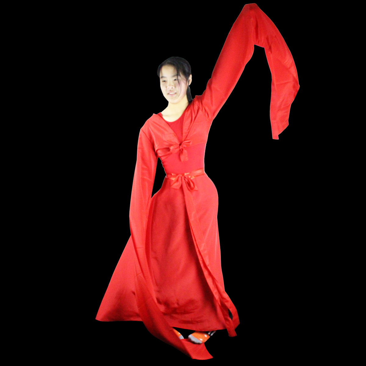采薇演出服女云裙水袖舞蹈裙子成人漢服儒裙涼涼驚鴻舞古典舞兒童
