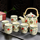 家用过滤陶瓷茶壶茶杯整套公司庆开业活动送礼佳品 提梁壶茶具套装