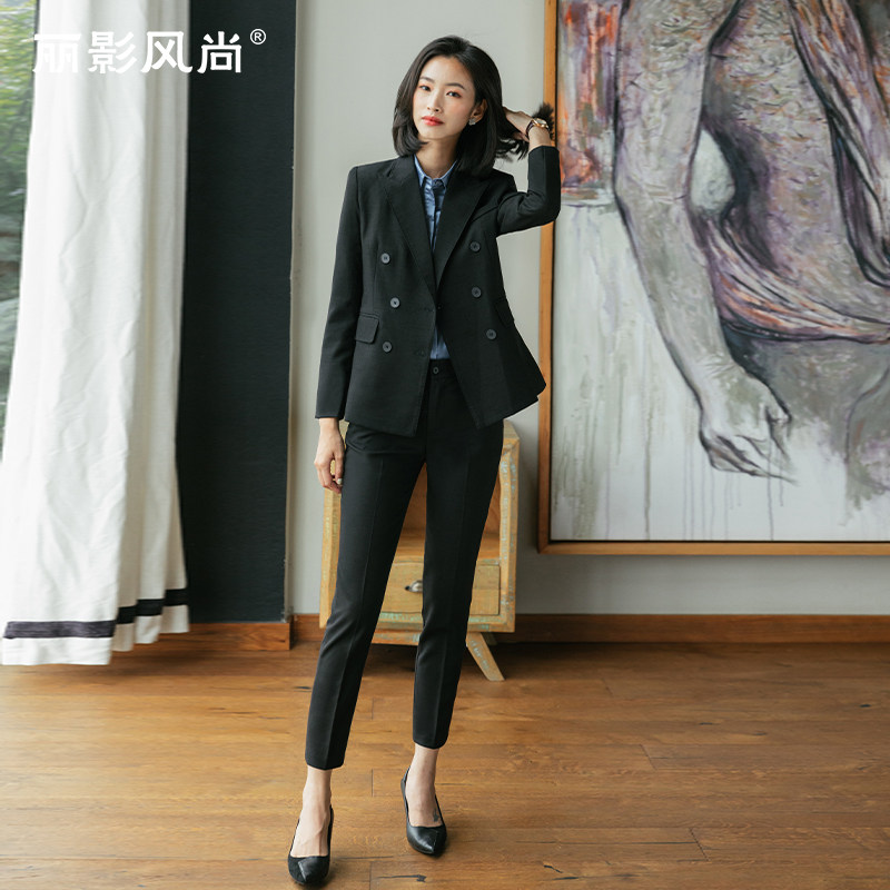 黑色小西装套装女韩版秋季气质2020新款职业装正装工作服面试西服