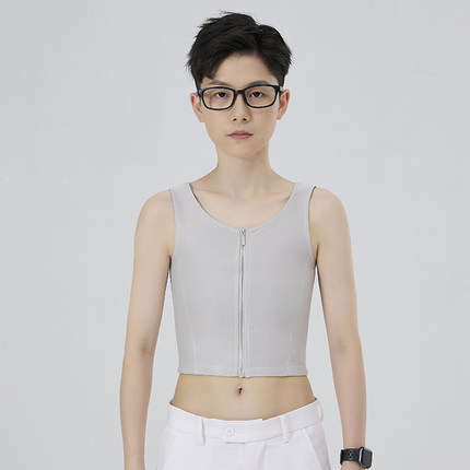 JSBOY束胸竹炭透气弹力大胸显小内衣束身大码穿衣显瘦束胸