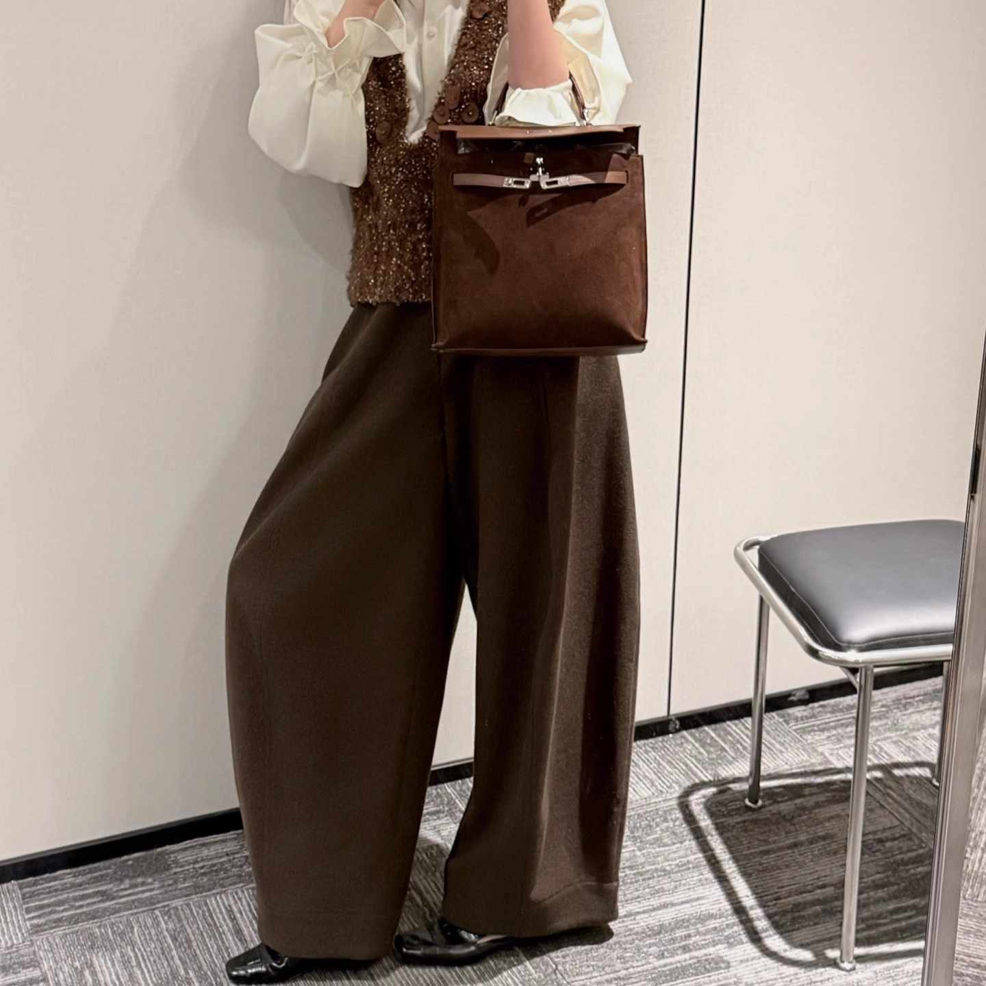 软糯杨桃裤中高腰宽松阔腿羊毛