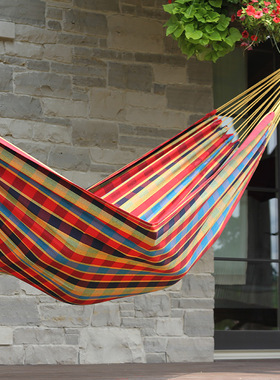 VIVERE多彩格纹棉布双人吊床套装送手提包小枕头绑带挂钩专柜现货