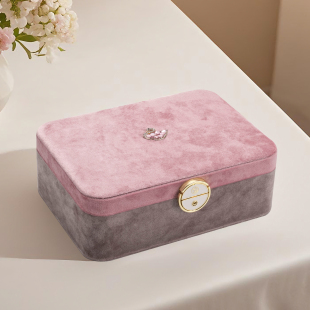Sofis丝绒首饰盒高档精致耳环耳钉耳饰项链手饰品收纳盒珠宝盒