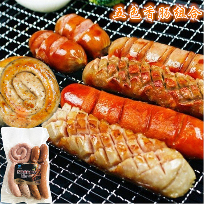 韩式熏制烤肠五色火腿熏煮香肠组合385g韩式综合火腿香肠西餐食材