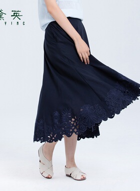 黛英夏季新款简约时尚百搭款半裙 QAO1069