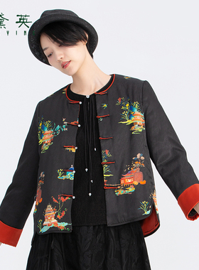 黛英冬季女士时尚原创反古典美学款棉服 AAM4100