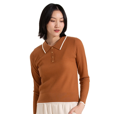 黛英纯色时尚减龄职场针织衫