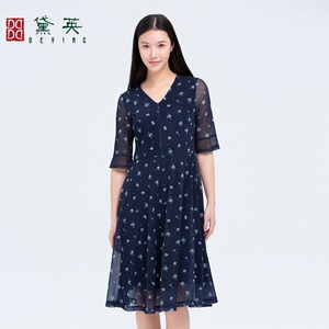 黛英夏季新款简约时尚百搭款连衣裙 LAO2094