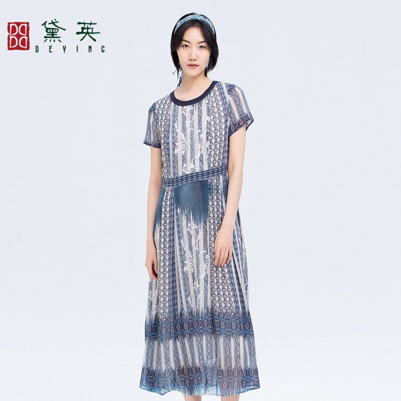 黛英夏季新品古典民族风款连衣裙 LAO2442