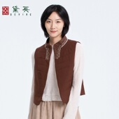 新品 简约时尚 百搭民族风款 黛英冬季 马夹 MAO4114