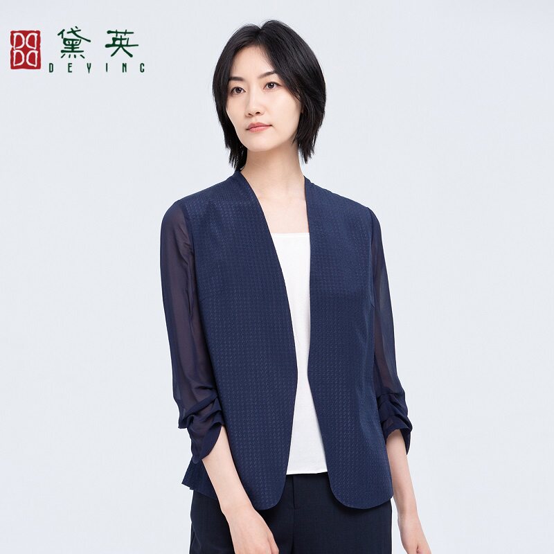 黛英夏季新品简约时尚民族风百搭西服 XAO2554