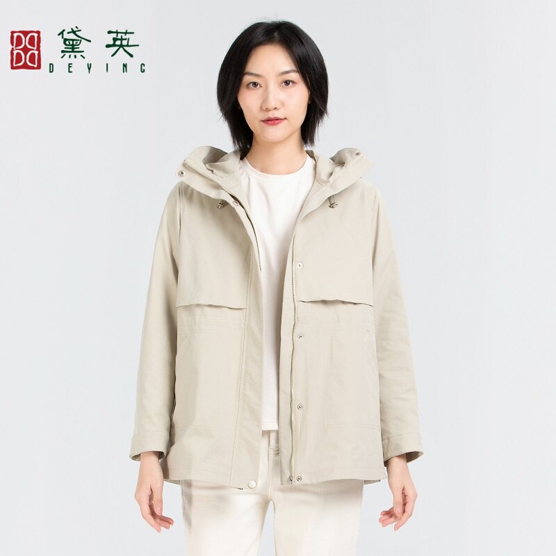 黛英春季新品简约百搭民族风款风衣 FAP1126
