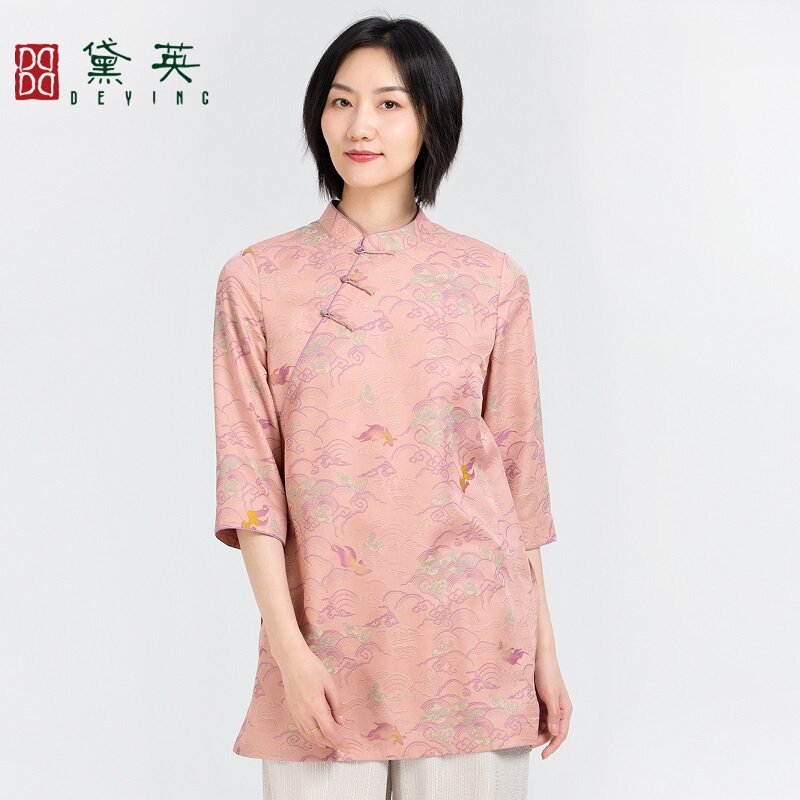 黛英春季新品简约百搭民族风款旗袍 PAP1123