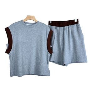 休闲宽松百搭短袖 女装 T恤 短裤 女C17333 A系列2025夏季 套装 新款