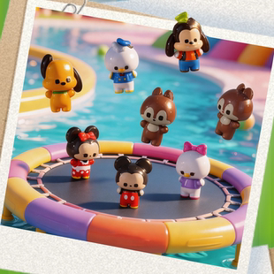 正版迪士尼贴贴乐米奇家族童趣之星系列盲袋萌粒盲盒公仔手办礼物