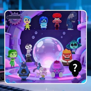 正版 头脑特工队2米粒盲盒萌粒手办玩偶微缩场景摆件周边潮玩礼物