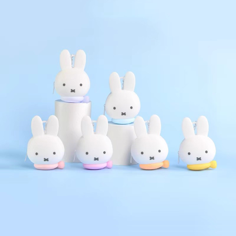 正版Miffy米菲硅胶系列盲盒耳机收纳包潮玩公仔玩偶挂周边件礼物