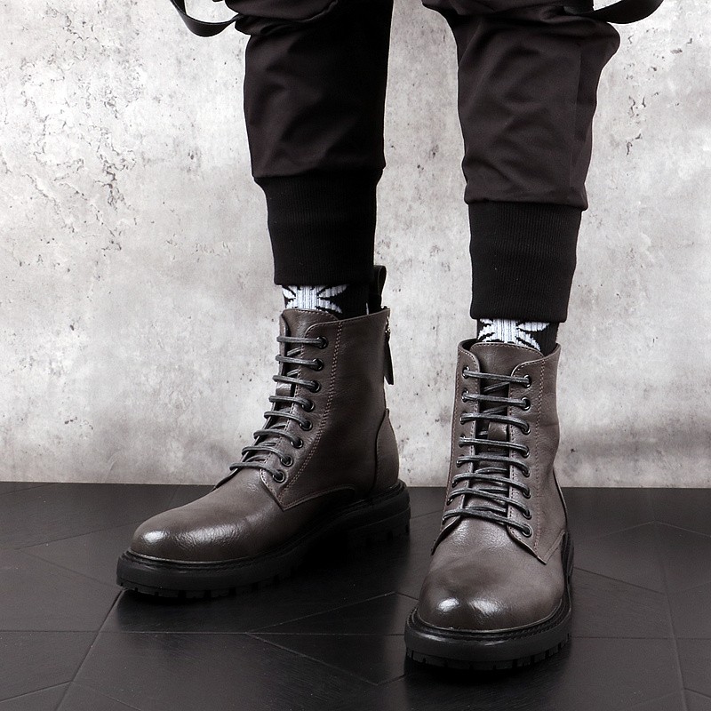 2022冬季加绒韩版帅哥皮靴