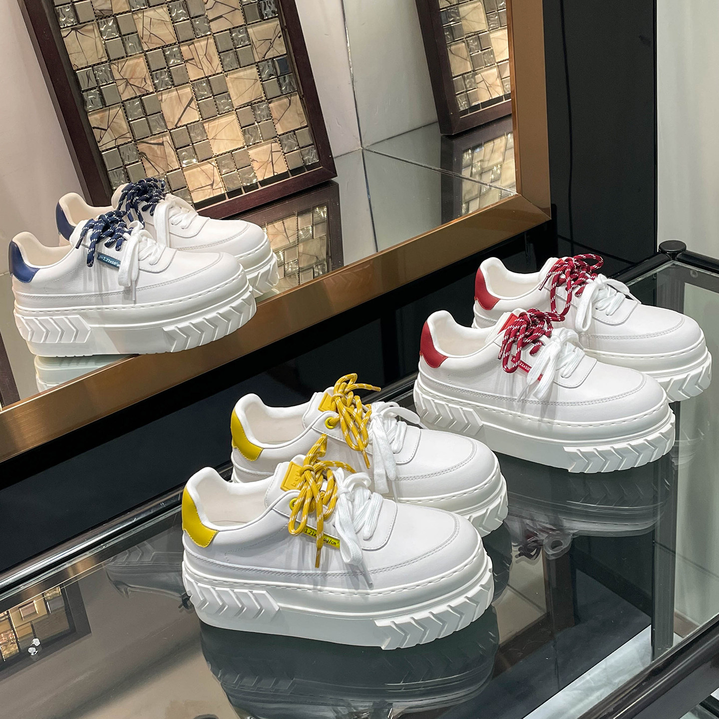 厚底面包鞋女2026新款明星同款松糕运动休闲板鞋增高爆款小白鞋潮,女鞋,休闲板鞋,淘宝优惠券,粉丝福利购,淘宝优惠卷