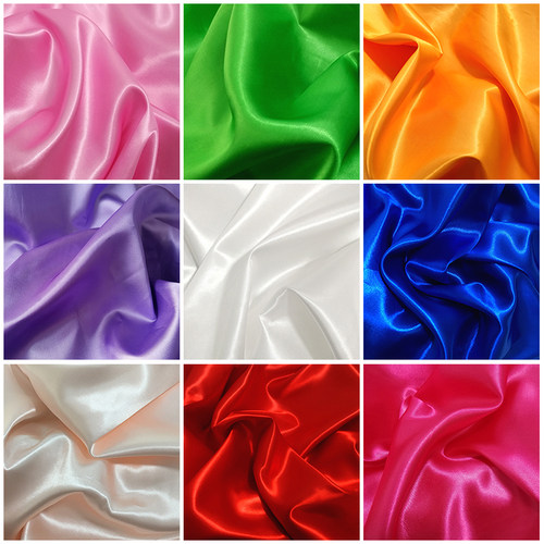 纯色绸缎布料色丁绸缎布特价清仓