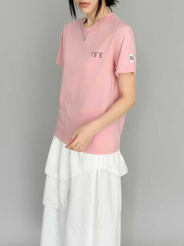 TES7738纯棉前后印花短袖T恤宽松情侣款百搭爆款时尚