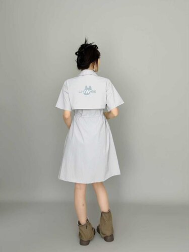 26173 LIFEWORK连衣裙短袖宽松女士爆款时尚纯色显瘦百搭
