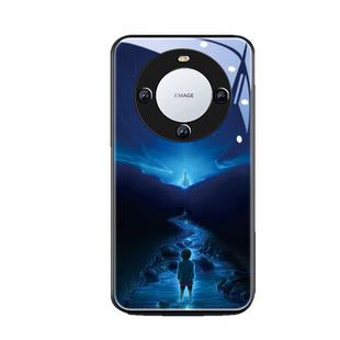 星空深灰羊群适用于华为Mate60手机壳新款mate60pro镜面玻璃潮男Por防摔保护套个性创意全包硅胶高级感薄外壳