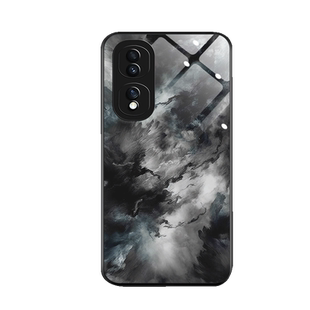 水墨云层适用华为荣耀80手机壳honor 70新款60pro钢化玻璃50se男潮牌Pro+女保护套冷淡风全包防摔薄硅胶外壳