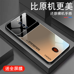 适用红魔8pro手机壳努比亚红魔8pro+男8SPro防摔十钢化玻璃nubia电竞散热新品全包高级潮硅胶保护套彩银LENS